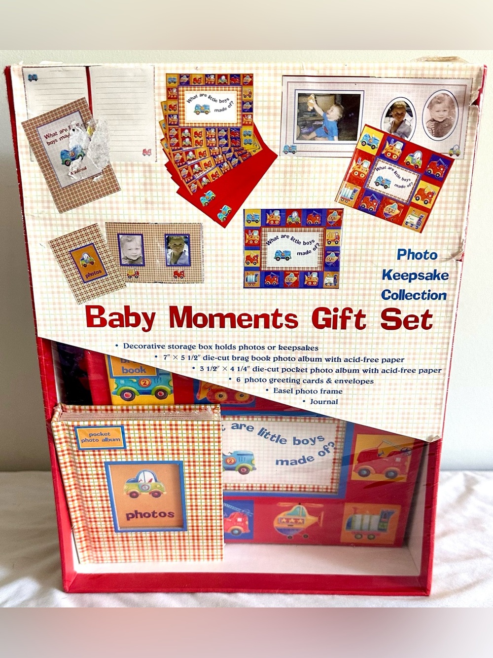 Vintage Baby Moments Gift Set Photo Keepsake Collection Album Journal NIB